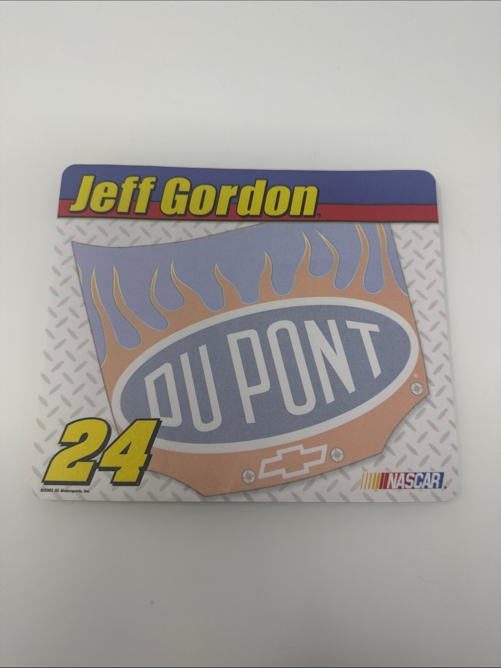 Jeff Gordon DuPont 24 NASCAR Mouse Pad/ note paper - Blue, Orange, Yellow